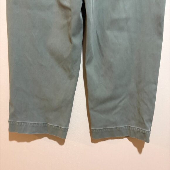 Spanx Stretch Twill Cropped Wide Leg Pant Green - Picture 9 of 14